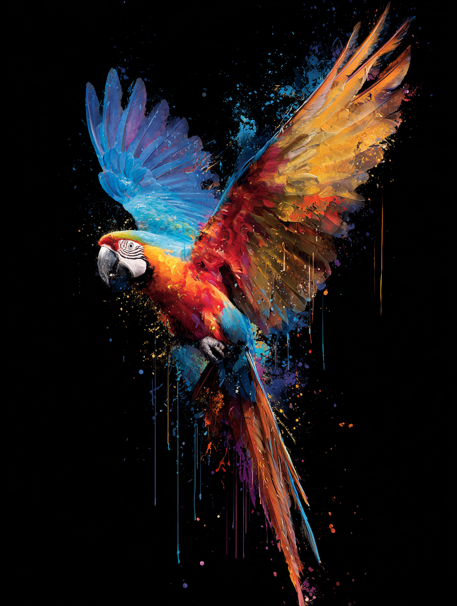 Parrot in motion