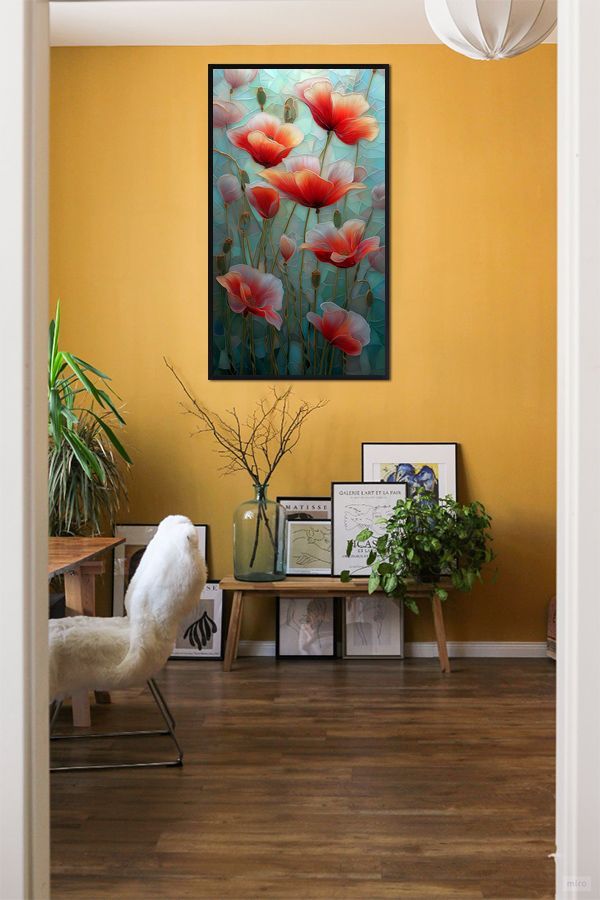 Vivid poppy field