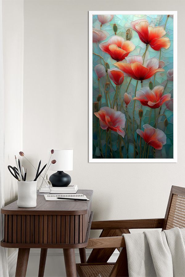 Vivid poppy field