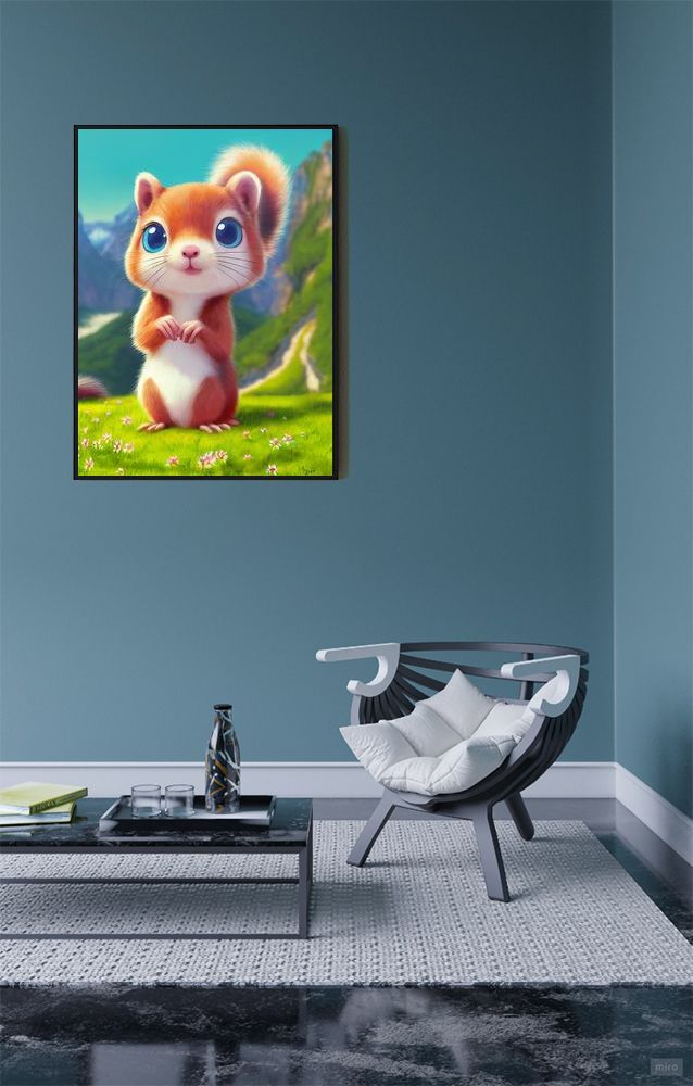 Cute furry squirrel