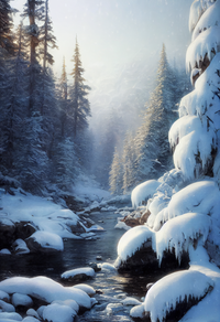Thumbnail for River in Snowy Ravine