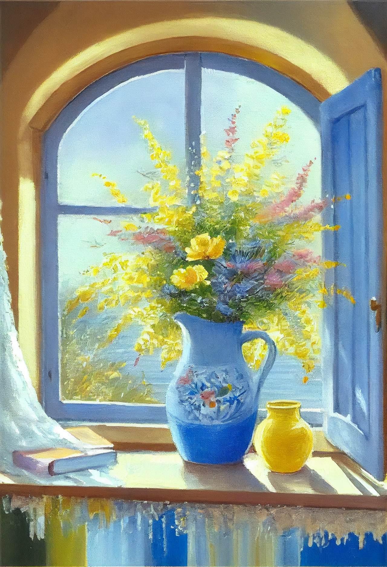 Blumen am Fenster