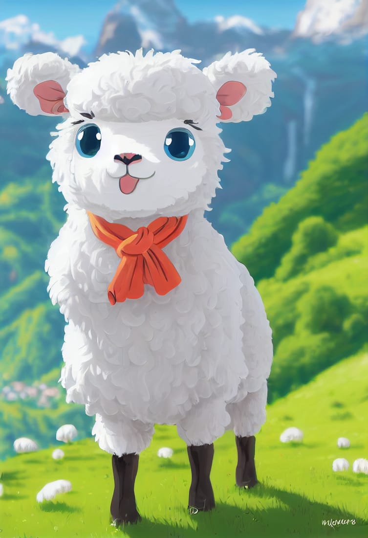 Glückliches Schaf