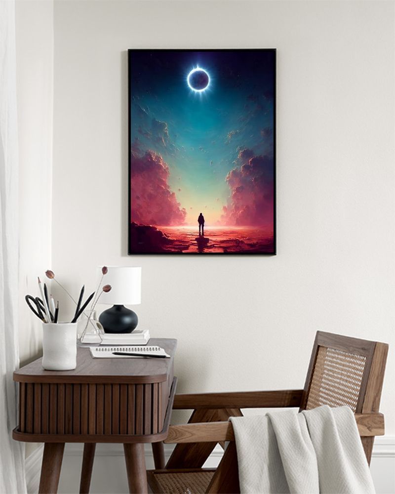 Space perspective with planets